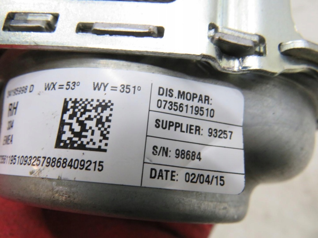 фото №5, Pas натяжитель правый задняя fiat 500x