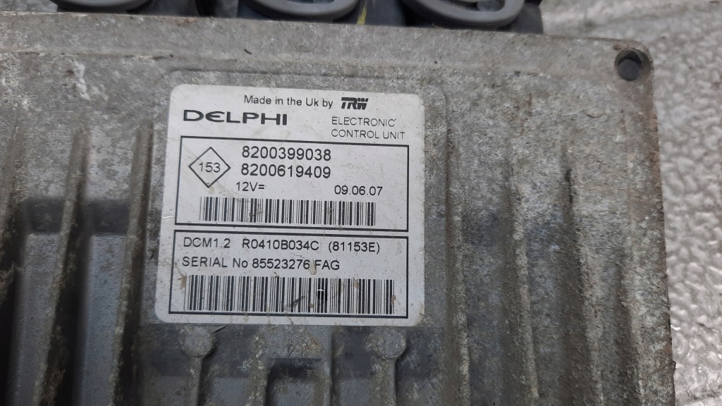 фото №3, Бортовой компьютер двигателя renault modus 07r 1.5d 8200399038