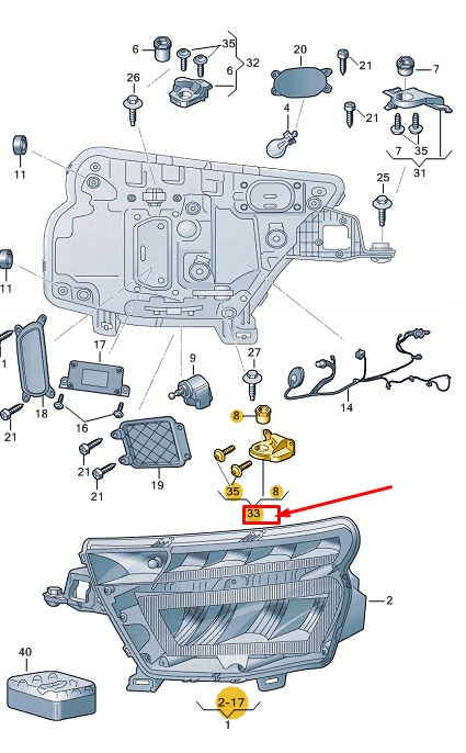 фото №2, Skoda scala lower left фара крепление element 658941225a