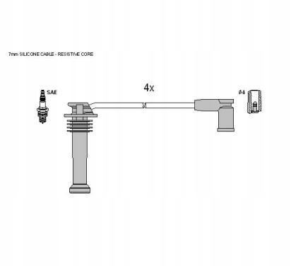 фото №1, Кабелі дроти запалювання starline zk 9562