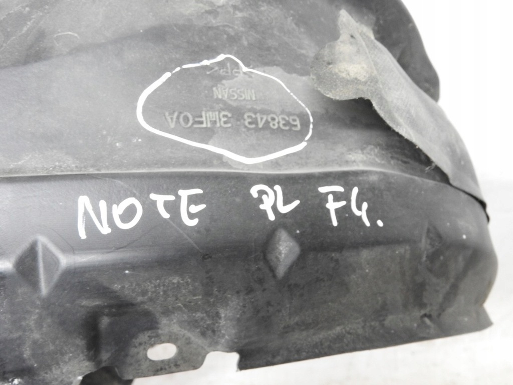 фото №6, Nissan note ii e12 12-16 підкрилок лівий перед 63843 3wf0a