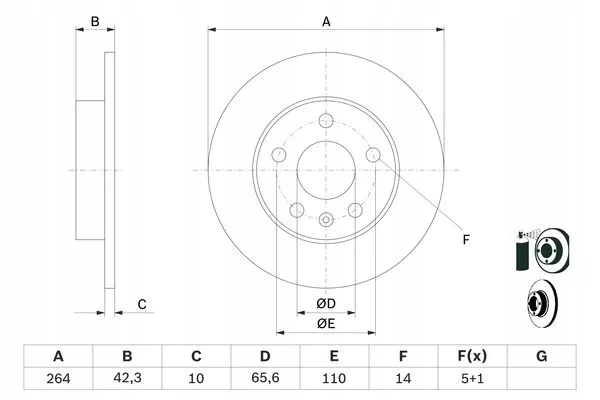 0986478884/bos диск ham. opel t. zafira bosch в Україні