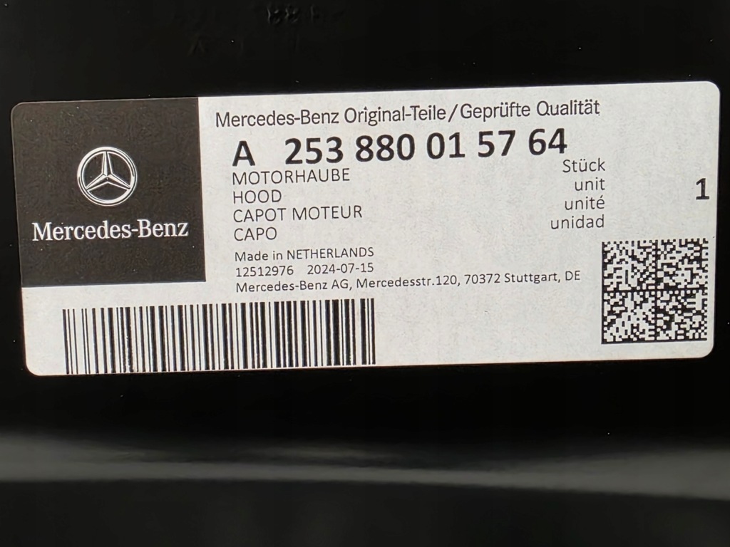 Капот крышка двигателя mercedes glc w253 a253880015764 nowa оригинальная Доставка