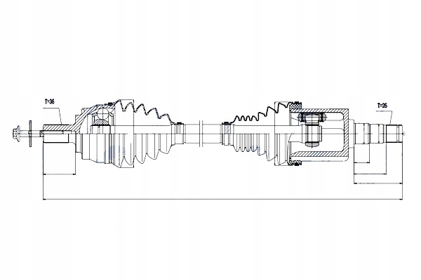 Nty приводной вал приводная volvo v40 1.6t 1.6d t3 t4 d2 12-17 левая atm Цена