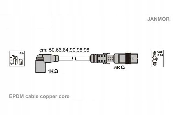 фото №2, Janmor дроти запалювання kpl. vw janmor