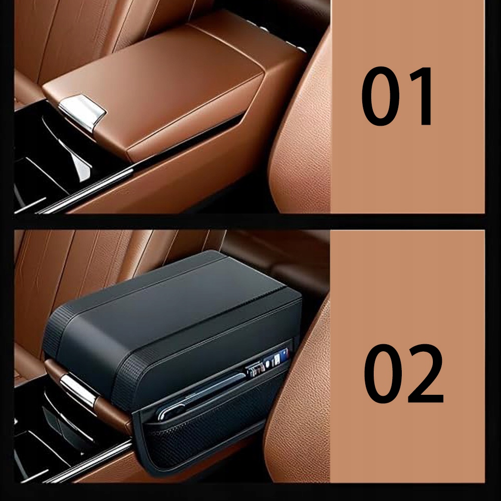 фото №7, 27 18cm підкладка підлокітник автомобільний універсальний чорний