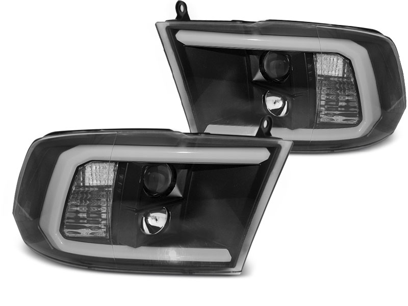 фото №1, Лампы фары dodge ram 09-18 tube light black