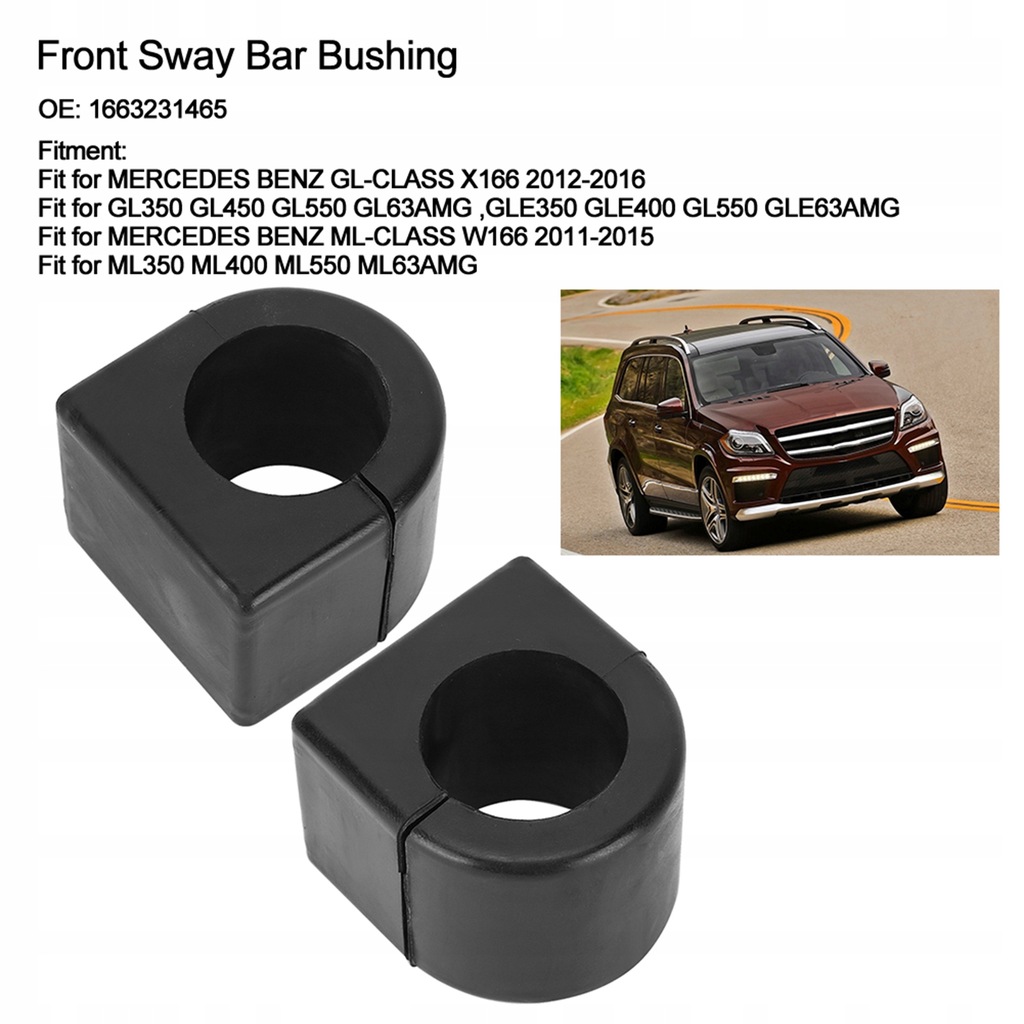 фото №13, 2 szt. втулка стабілізатора передній 1663231465 pasuje do mercedes w166