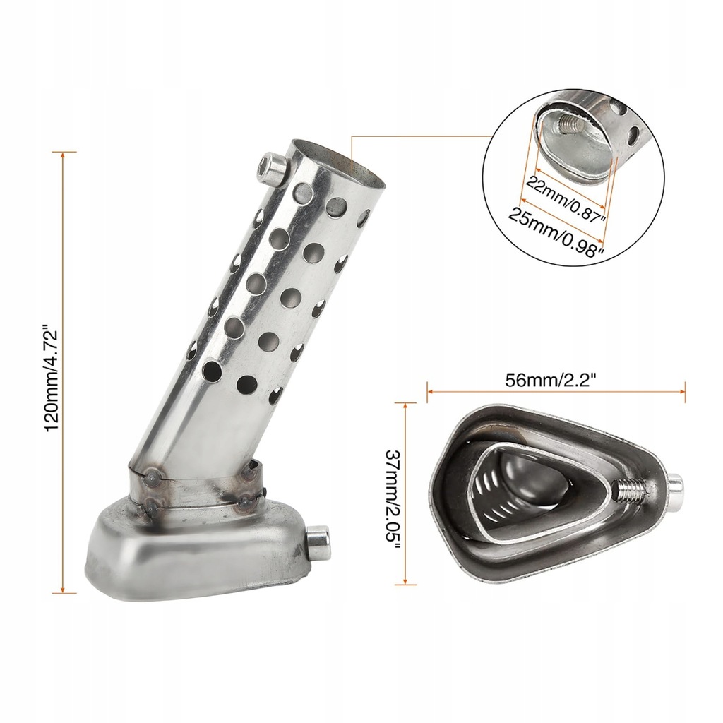 фото №10, 2 szt. труба вихлопна motocykla гасник перегородки