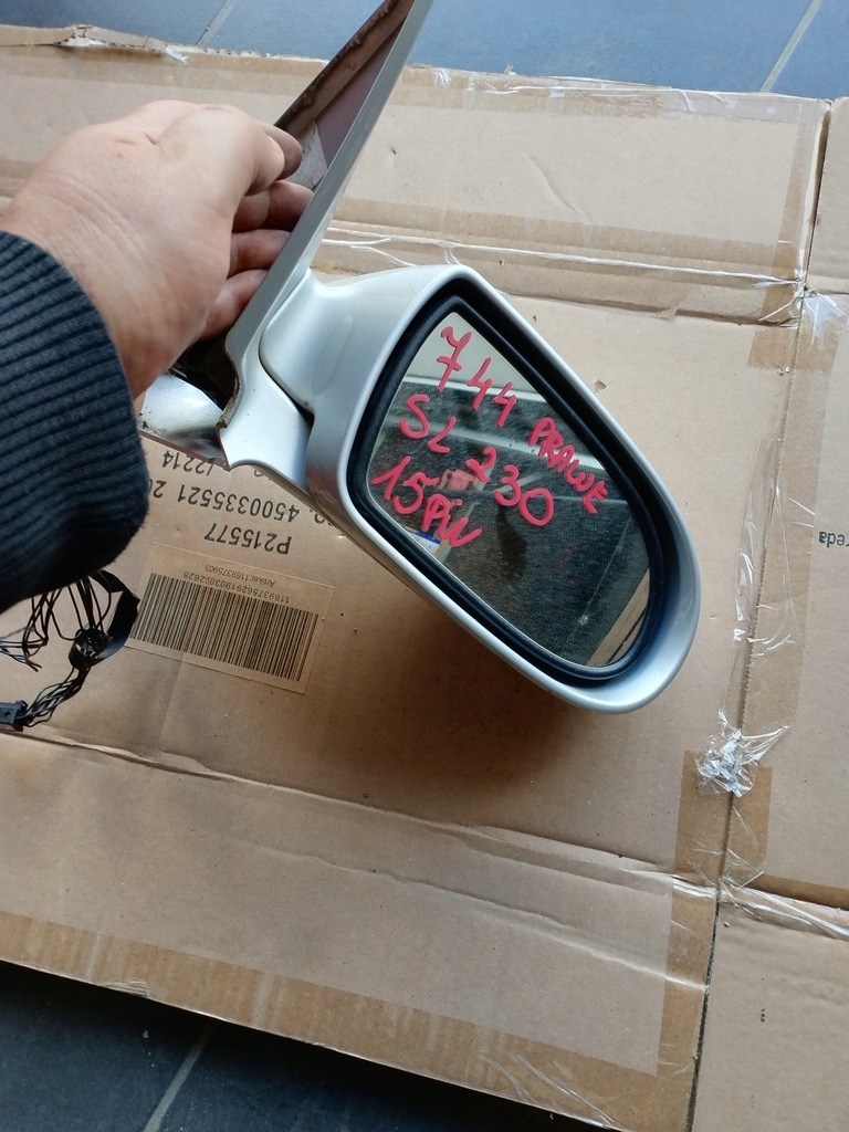 фото №1, Mercedes r230 sl зеркало правое 744 15pin anglik