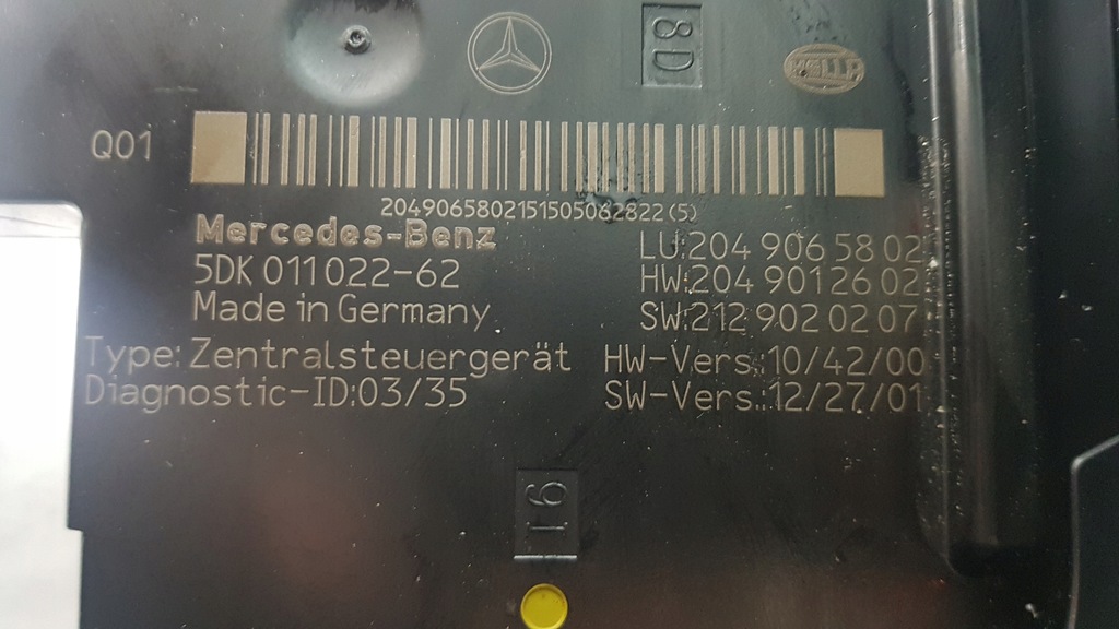 фото №8, Mercedes glk x204 3.5 09-15 модуль комфорта кронштейн usa