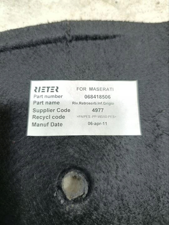 фото №6, Maserati granturismo 2011 защита задний крышки 068418506