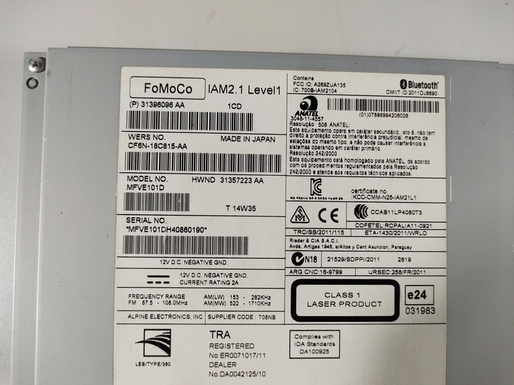 фото №5, Volvo v60 13r- радіо програвач 31396096