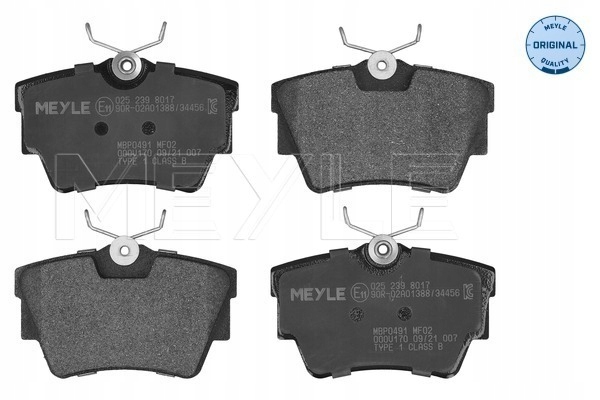 фото №1, Meyle 025 239 8017 набір гальмівних колодок гальмівних, гальма дискові