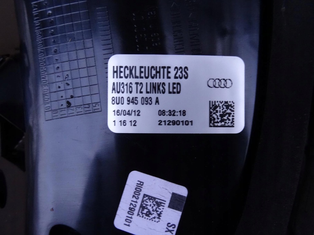 фото №10, Audi q3 8u 11-14 лампа led крышки левая левый задняя задняя oem 8u0945093a europa