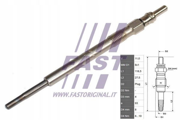 Fast ft82720 свеча накаливания Цена