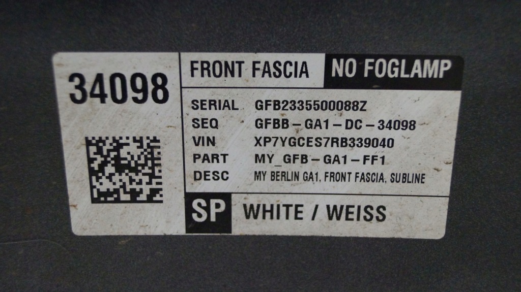 фото №8, Tesla y 20-25 бампер передній перед a65t