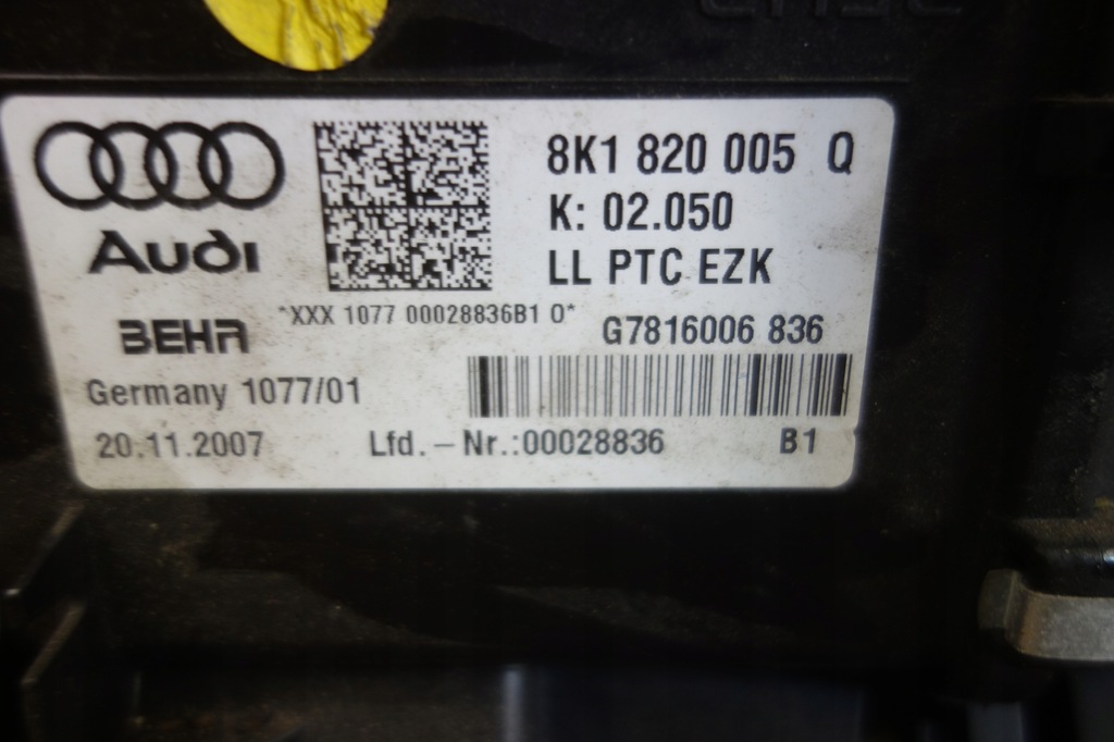 фото №9, Audi a4 b8 отопитель климатроник eu. 8k1820005q