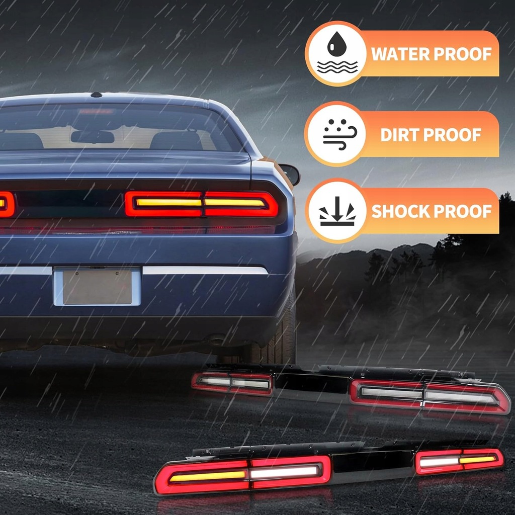 фото №6, Dodge challenger 2008-2014 лампа лампи задня накладка kpl europa led vland red