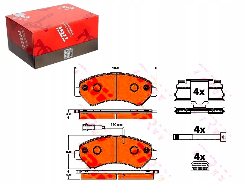 фото №1, Trwgdb2072 тормозные колодки ham. fiat перед ducato 06- ład 2