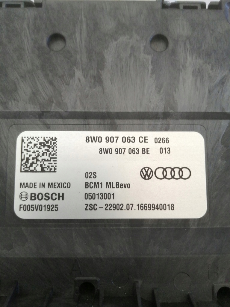 фото №1, Блок управления модуль комфорта audi 8w0907063ce