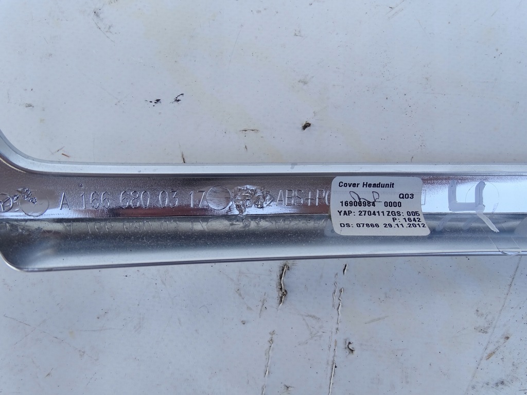 фото №3, Рамка радіо захист хром a1666800317 mercedes ml w166