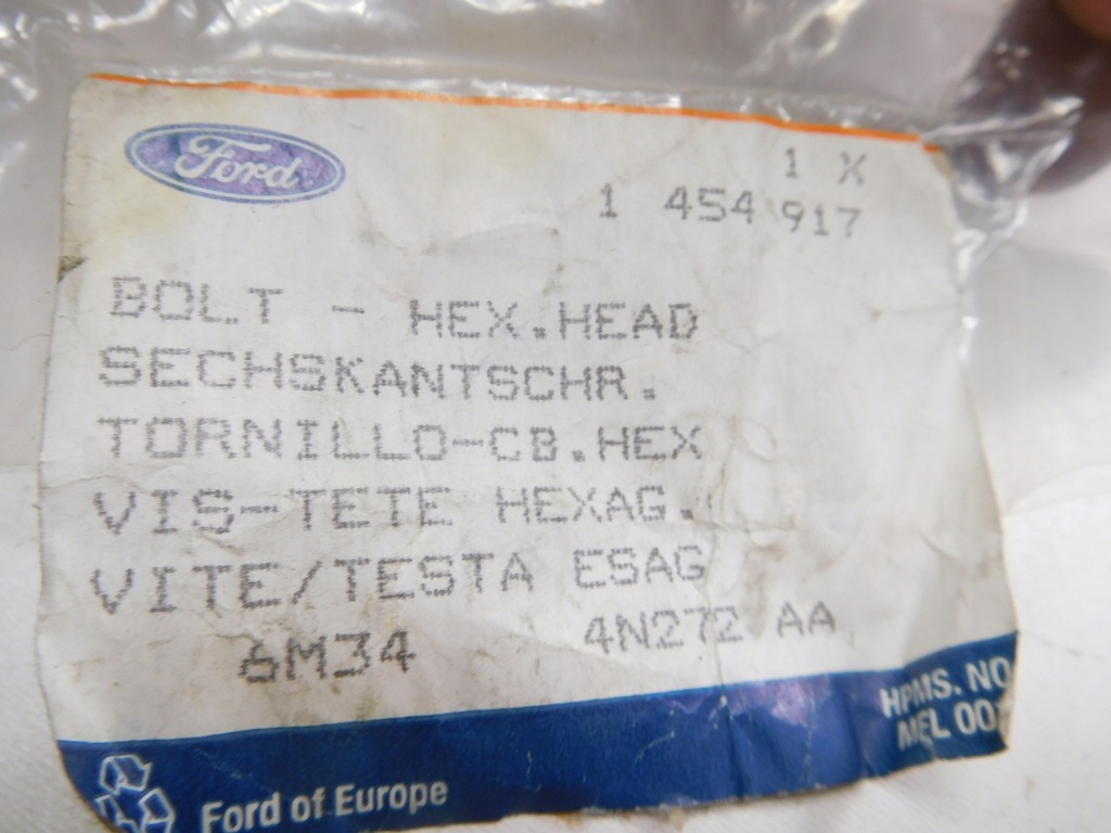 фото №6, Болт, wał привідний - задня oś привідна ford ranger 2009-2012 оригінальний номер 1454917