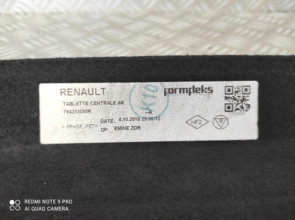 фото №9, Полка задняя багажника czarna renault clio v 5 hb хэтчбек 794203550r