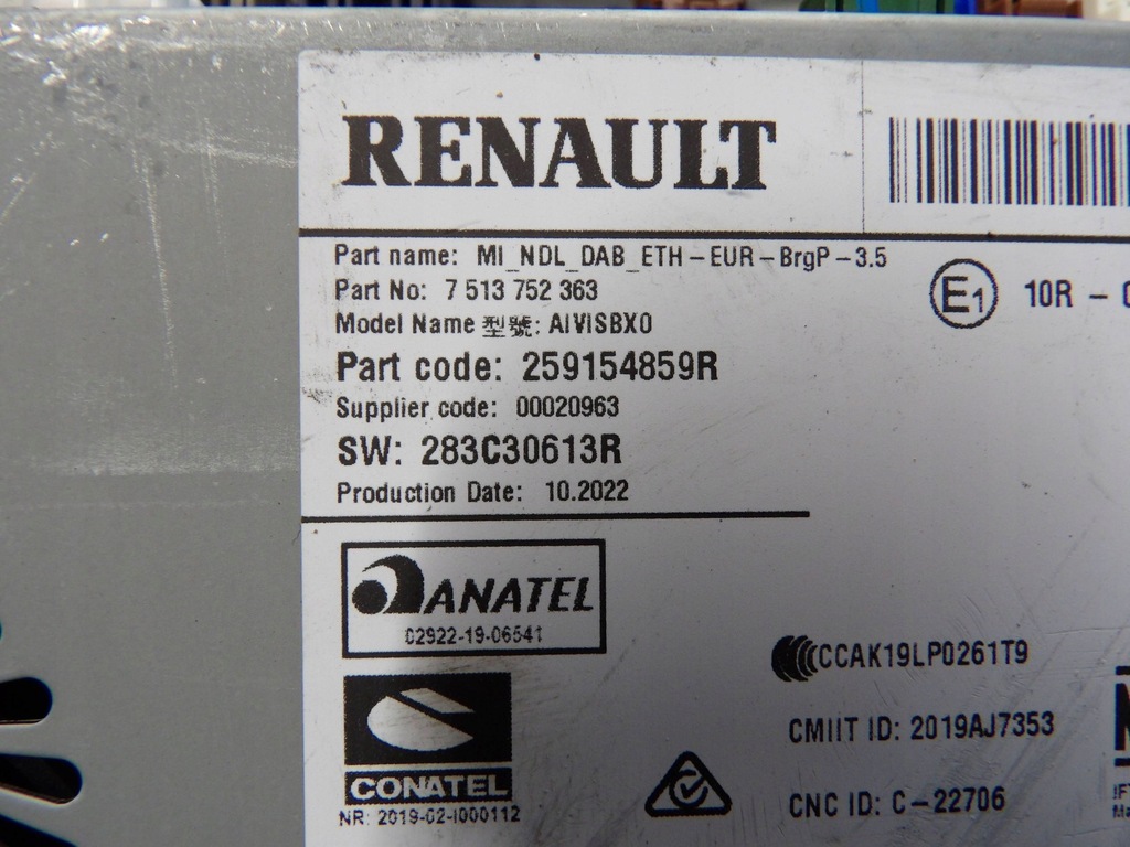 фото №3, Радио 259154859r renault arkana