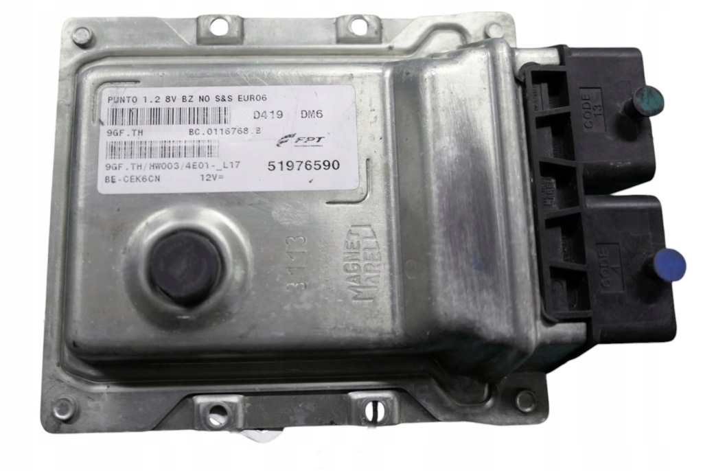 фото №1, Блок керування двигуна fiat punto 1.2 51976590 9gf.th + програмування