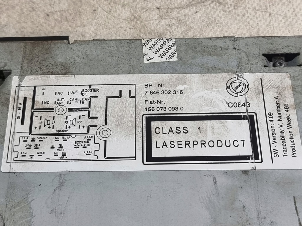 фото №9, Радиопроигрыватель оригинальный номер 1560730930 alfa romeo 159