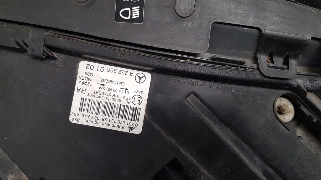 фото №12, Mercedes w222 лампа ils led ксенон правая europa cała