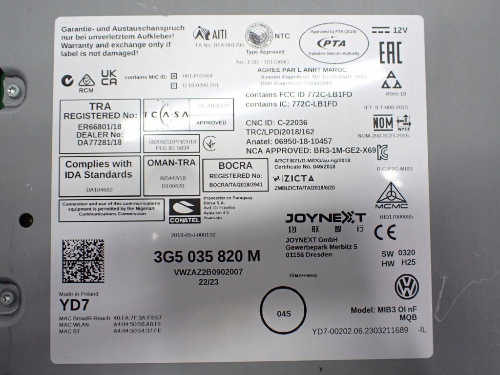 фото №12, Навігація navi радіо дисплей заводська оригінал vw polo 2g vi 23r