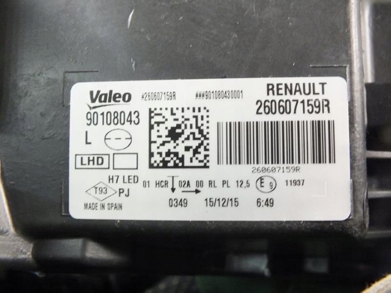 фото №3, Megane iv фара лампа перед ліва led oryg