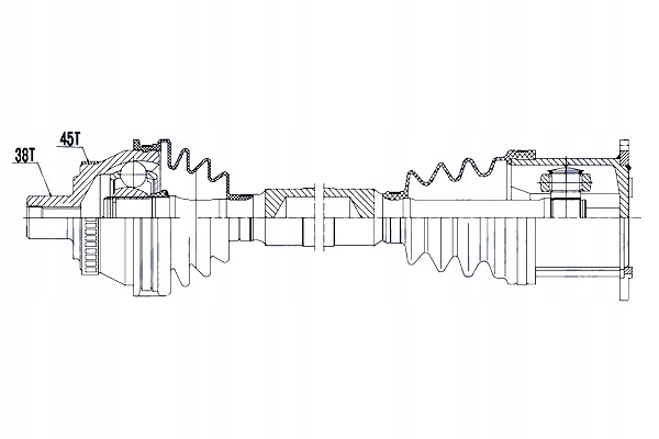Nty привідний вал привідна audi a4 00-08 seat exeo 08- ліва опція 1 Ціна