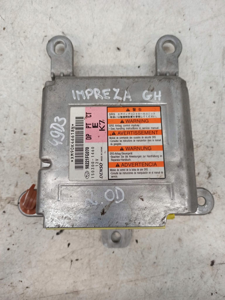 фото №5, Subaru impreza gh 2.0d 09 модуль подушка безпеки подушки безпеки 98221fg070