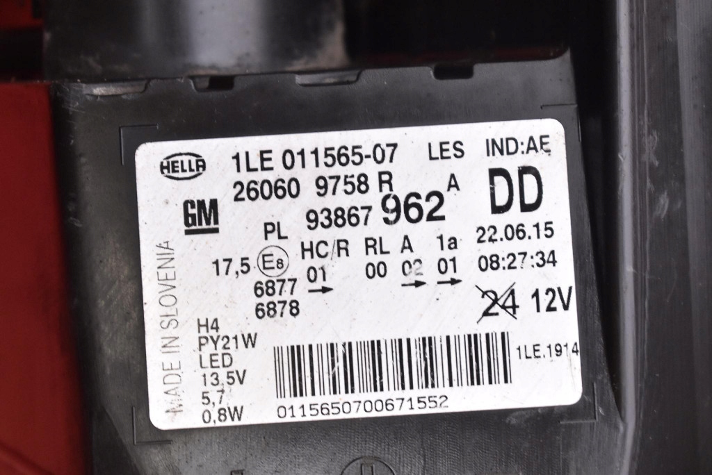 фото №6, Фара левый лампа перед uk 93867962a opel vivaro 2 ii b 14-19