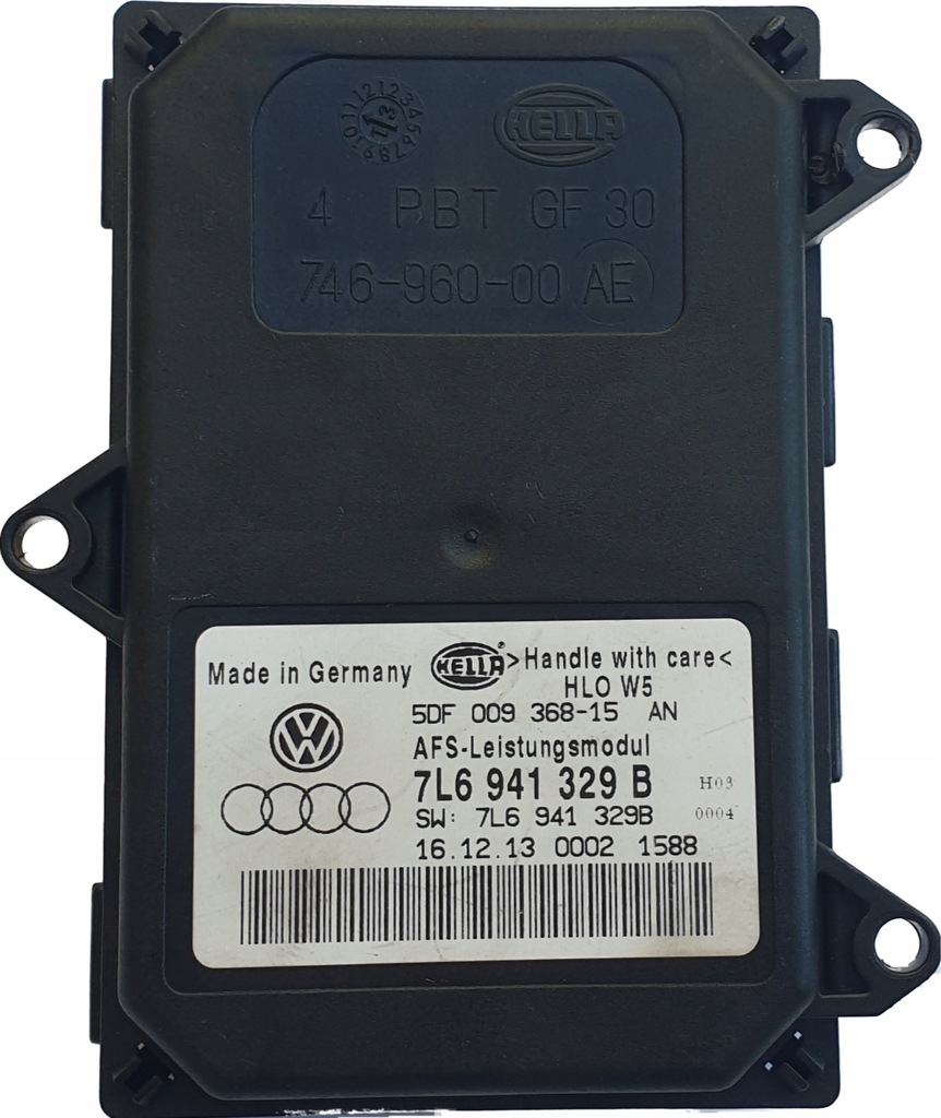 фото №1, Оригинал модуль поворота vw golf vi touareg hella 7l6941329b