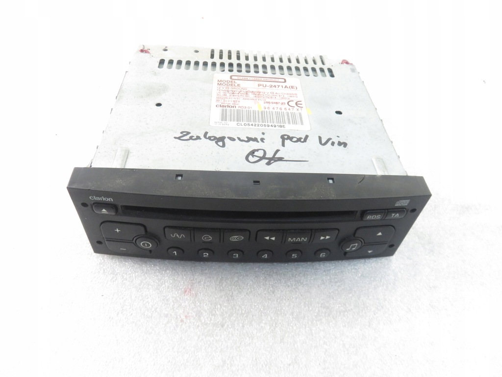 фото №11, Радио citroen c3 i 96476647xt