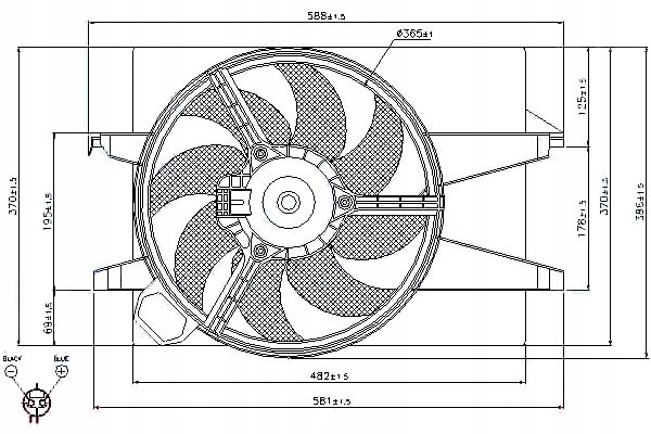 Купити Nissens вентилятор радіатора з корпус ford fies