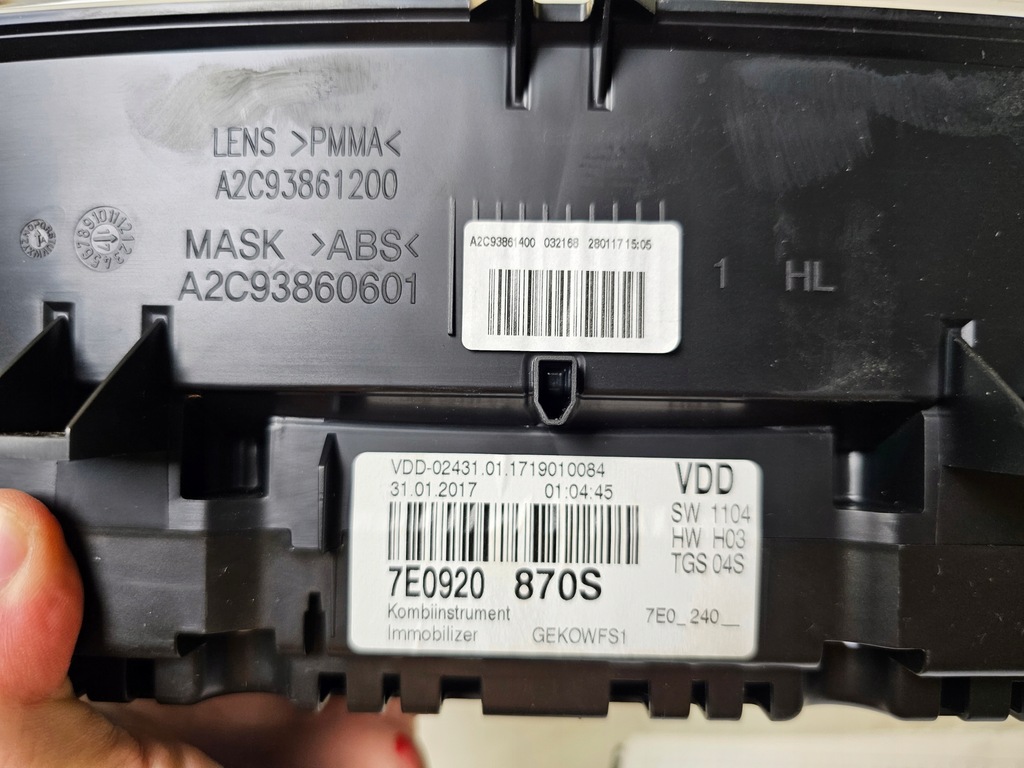 фото №5, Лічильник приладова панель europa vw transporter t6 7e0920870s