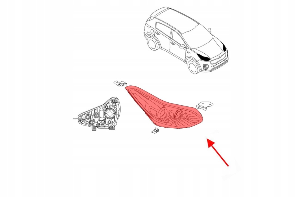 фото №6, Kia sportage iv ql 2016-2018 przed lift лампа передняя правая led 92102f1010