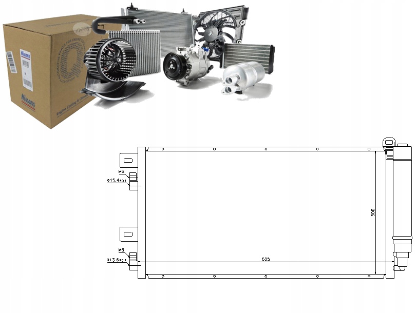 фото №1, Конденсатор кондиционера mini r50 r53 r52 1.6 06