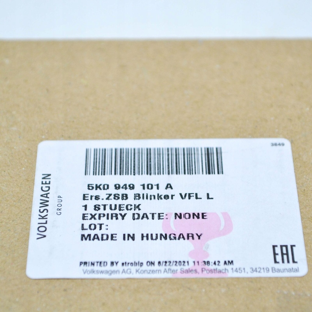 фото №8, Поворотник vw golf 09- le