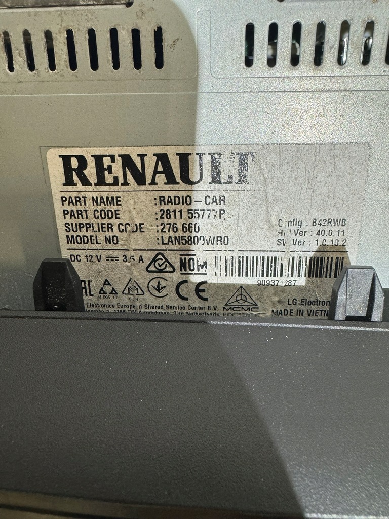 фото №12, Renault trafic iii навигация радио usb 259153035r 281155777r 93462802