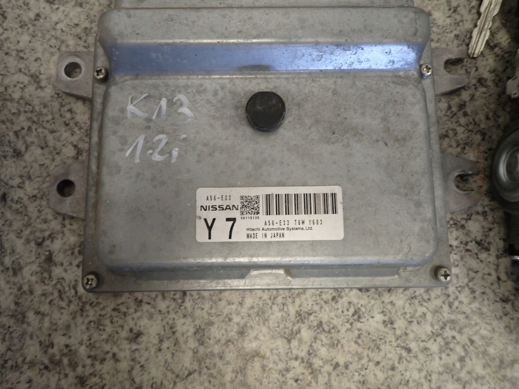 фото №4, Nissan micra k13 1.2i 10- набір стартовий бортовий комп'ютер замок запалювання