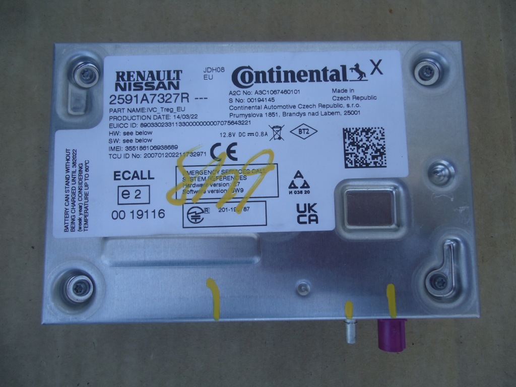 Купить Модуль блок управления навигации renault clio v 5 2591a7327r 2019-2024