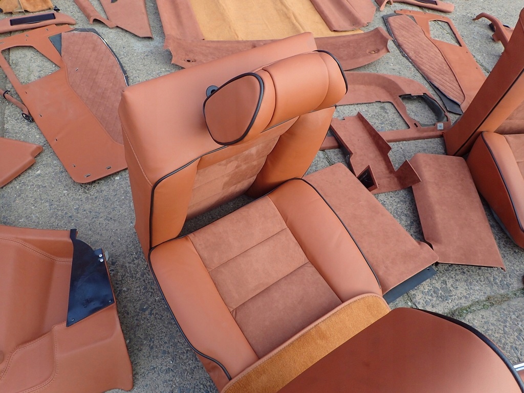 фото №10, Mercedes sec c126 повний салон сидіння recaro заднє сидіння консоль alcantara