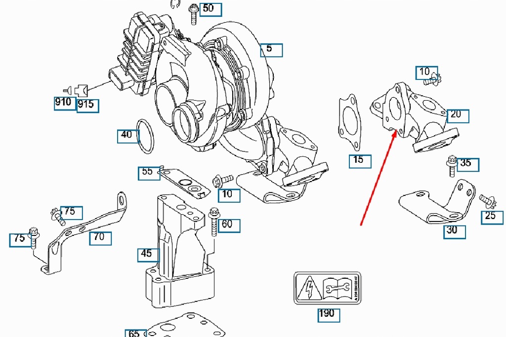 фото №8, Mb sprinter 906 труба колектор do турбонагнітача a6421410606 3.0diesel