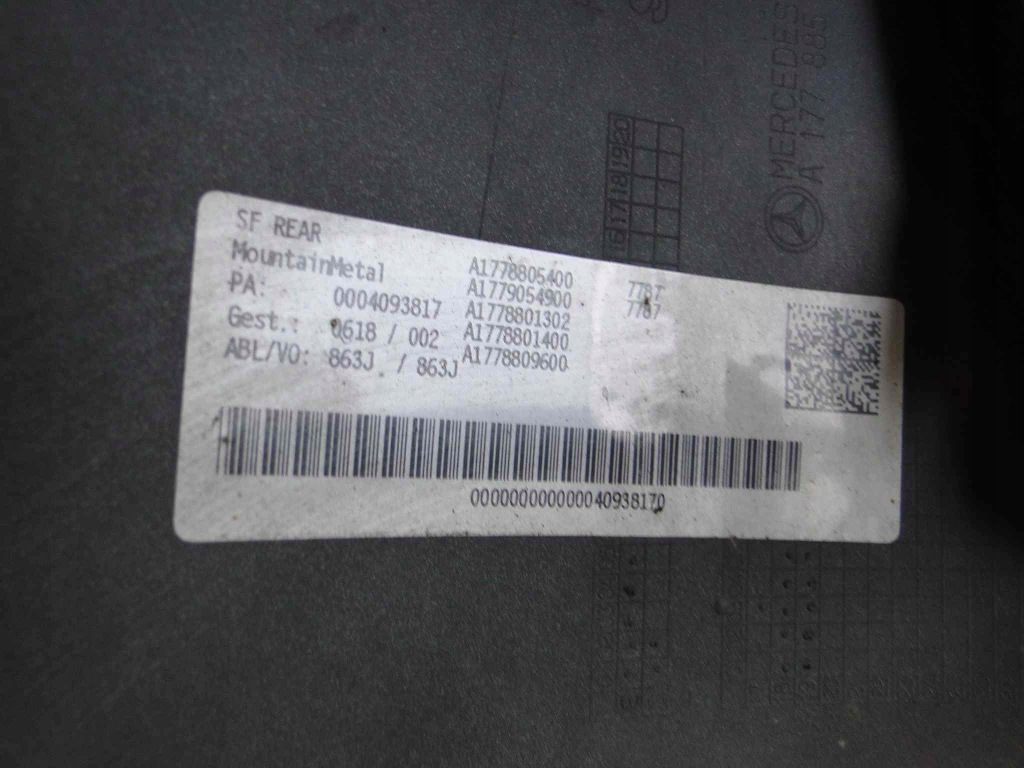 Mercedes a klasa w177 177 бампер задний pts Доставка